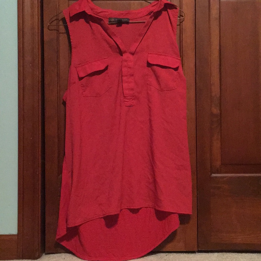 Red tank top